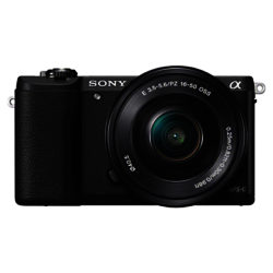 Sony A5100 Compact System Camera with 16-50mm OSS Lens, HD 1080p, 24.3MP, Wi-Fi, NFC, OLED, 3 Tilting Touch Screen Black